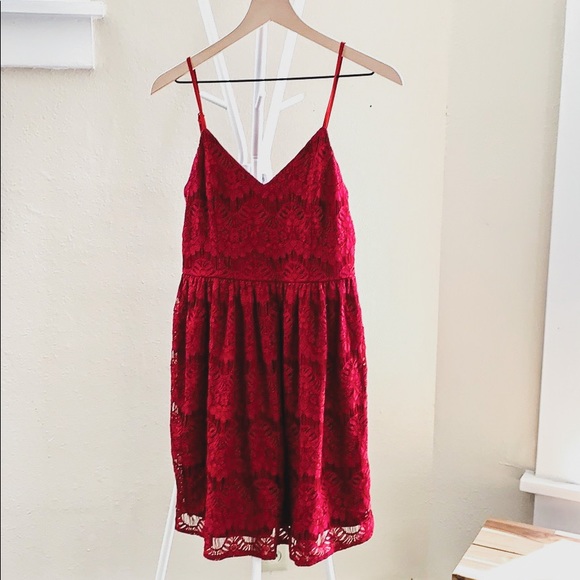 YA Los Angeles A-line Strappy Red Dress - Picture 2 of 4